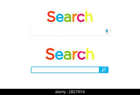 Web search bars. Search bar element for design Stock Vector