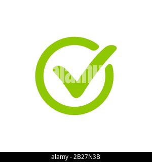 Green check mark design, icon vector Stock Vector