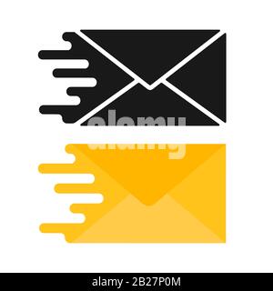 Mail icon set. Vector illustration. Stock Vector