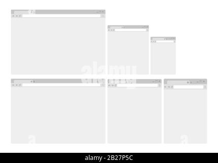 Simple browser window, flat vector illustration concept Stock Vector