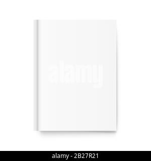 Blank book cover vector illustration. Empty book on white background Stock Vector