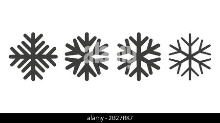 Collection of snowflakes vector icon Stock Vector