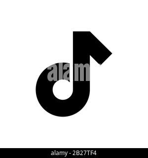 TikTok flat icon. Vector illustration Stock Vector