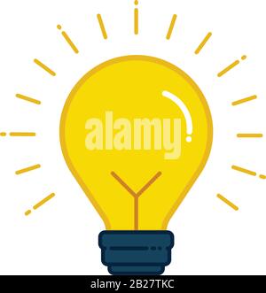 Idea, bulb icon, business solution, success, creativity, inspiration, resources, bright Stock Vector