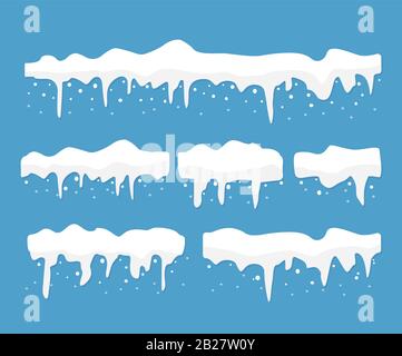 Snow texture design set. vector illustration Stock Vector