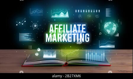 Hand touching AFFILIATE MARKETING button, business concept Stock Photo -  Alamy