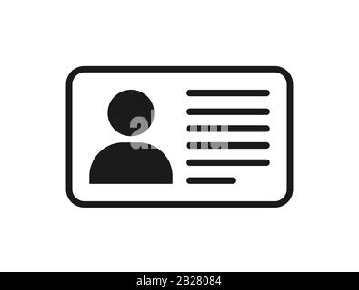 Identification card icon. Id card icon in flat style. Vector illustration Stock Vector