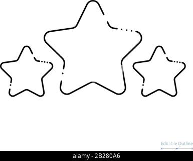5 star rating icon, Excellent performance, Quality service, star icon Stock Vector