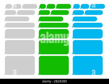 Short message bubbles. SMS. Speech bubbles. Stock Vector