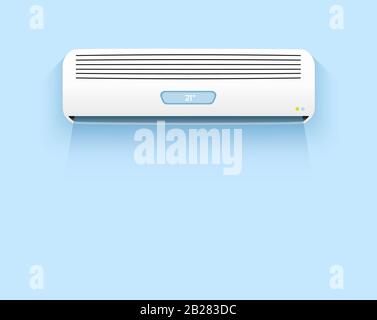 Air conditioning, cooling breeze icon Stock Vector