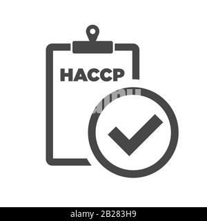 HACCP and checkmark icon. Vector Stock Vector