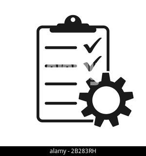 Technical check list. Vector checklist clipboard vector icon Stock Vector