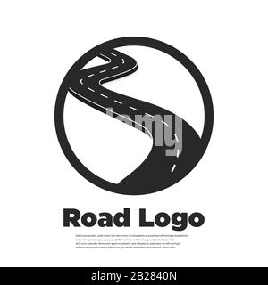 Road logo vector icon illustration Stock Vector