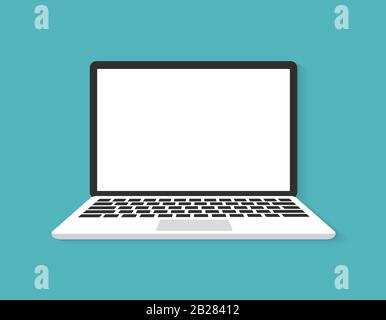Laptop flat vector icon illustration Stock Vector