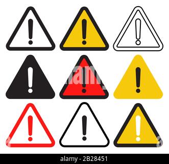 Attention sign with exclamation mark icon Stock Vector