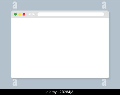 Browser window. Search. Browser in flat style. Search engine illustration Stock Vector