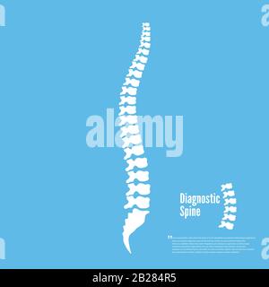 Spine diagnostics symbol or icon illustration Stock Vector