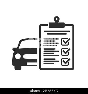 Checklist car servise list icon. Vector illustration. Stock Vector