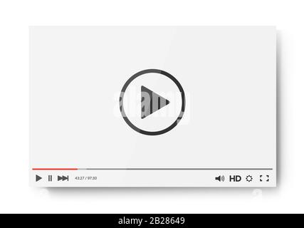 Video player bar template for your design for web site and app Stock Vector