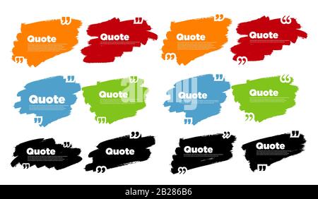 Speech bubbles with quote marks. Vector illustration Stock Vector