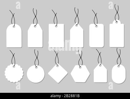 Blank labels template. Price tags set. Vector illustration Stock Vector