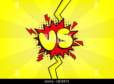 VS. Versus letter logo. Battle vs match, game Stock Vector