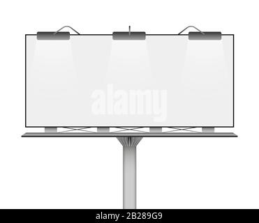 Blank billboard mockup for your advertisement. Vector illustration. Stock Vector