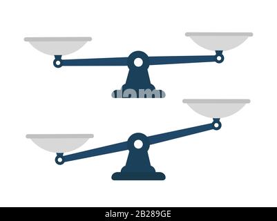 Set of scales. Libra icon. Flat icon. Vector illustration Stock Vector