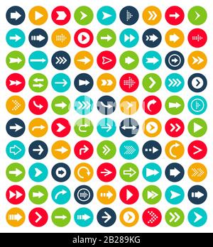 Vector illustration of arrow icons set Stock Vector