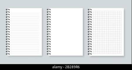 Realistic notebook mock up for your image. Vector illustration. Stock Vector