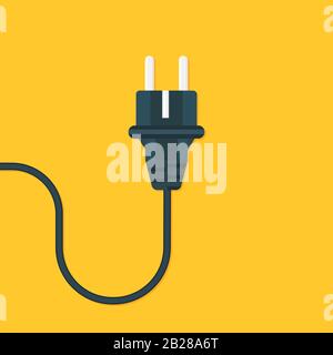 Power outlet flat icon. Vector illustration Stock Vector