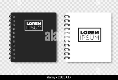 Realistic notebook mock up for your image. Vector illustration. Stock Vector
