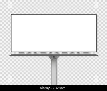 Blank billboard mockup for your advertisement. Vector illustration. Stock Vector