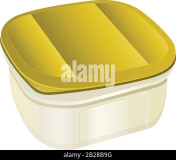plastic container, Tiffin box, mug, jug, red, yellow, blue, green, utensil tumbler volume liter Stock Vector