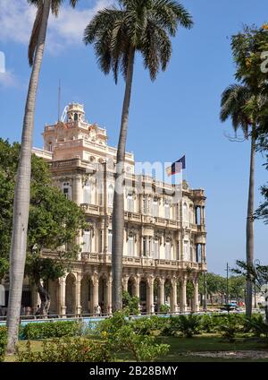 Havana, Cuba - May 08, 2019: Embassy of Spain in Havana, Cuba. Stock Photo