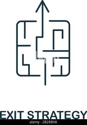 Exit Strategy icon from crowdfunding collection. Simple line Exit Strategy icon for templates, web design and infographics Stock Vector