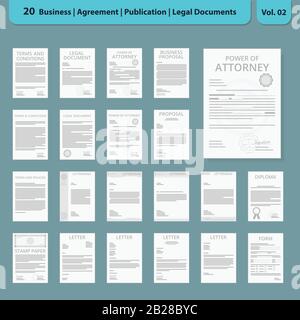 Document icon, Business services, Assessment, Contract, Legal, Corporate Business, Agreement, Publication, Education, Compliance, FAQ Stock Vector