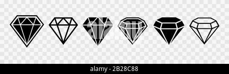 Diamond set icon. Vector illustration. Simple flat icon Stock Vector