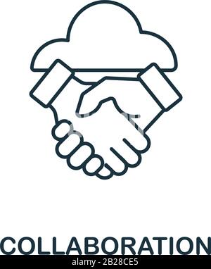 Collaboration icon from crowdfunding collection. Simple line Collaboration icon for templates, web design and infographics Stock Vector