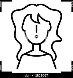 Skeptic mind line icon, concept sign, outline vector illustration, linear symbol. Stock Vector