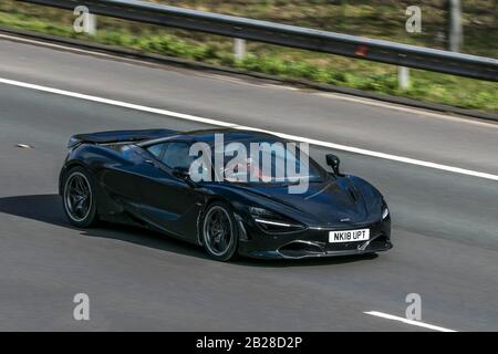 2018 black Mclaren 720S V8 S-A V8-powered, mid-engined, rear-drive ...