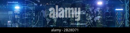 Business Control Panel Mixed Media. Business Intelligence. Stock Photo