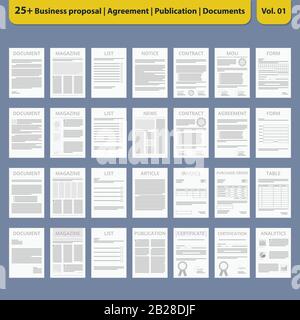 Document icon, Business services, Assessment, Contract, Legal, Corporate Business, Agreement, Publication, Education, Compliance, FAQ Stock Vector