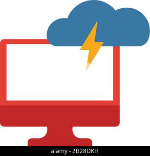 Cloud Storage Hacking icon. Simple element from icons collection. Creative Cloud Storage Hacking icon ui, ux, apps, software and infographics Stock Vector
