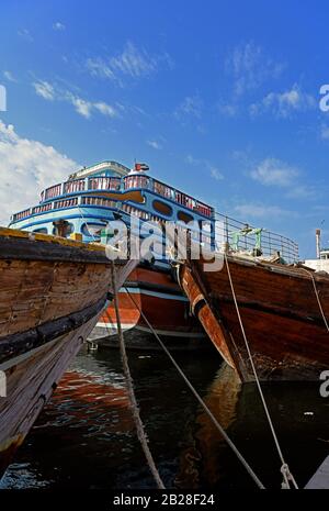 Traditional wooden dhow from UAE coast Stock Photo - Alamy