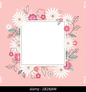 Floral Spring Graphic Design with Colorful Flowers . can be used for greeting cards, promotion tshirt, prints banners, posters, cover design templates Stock Vector