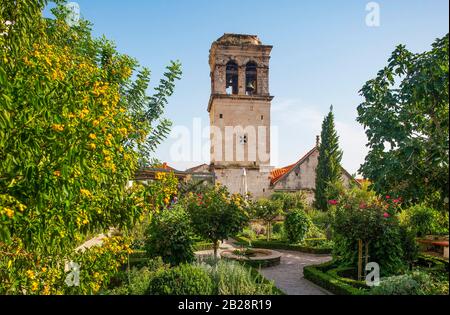 UNESCO World Heritage, Mediterranean Garden of the Monastery of St. Lawrence, Sibenik, Central Dalmatia, Dalmatia, Croatia Stock Photo