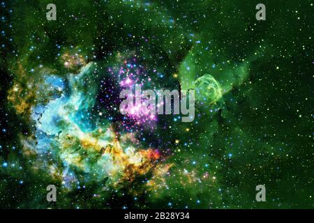 Beautiful green galaxy Elements of this image furnished by NASA Stock Photo  - Alamy