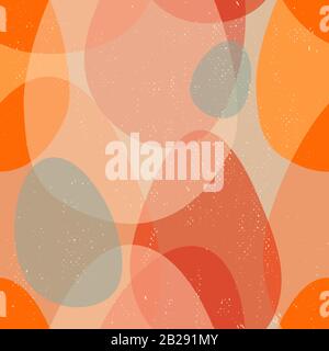 Seamless vintage background with overlapping eggs, warm colors Stock Vector