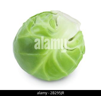 Brussels sprouts isolated on white background with clipping path and full depth of field Stock Photo